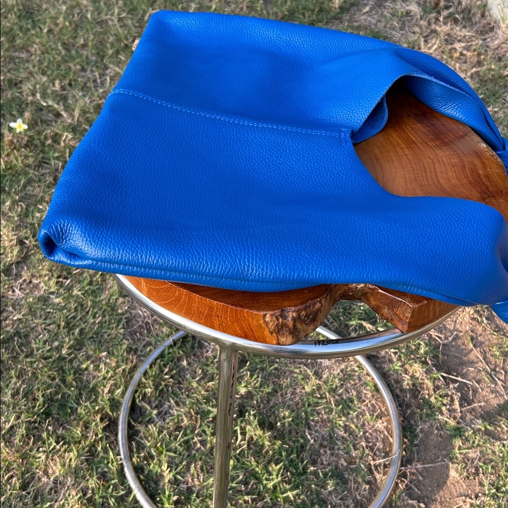 Borse en pelle Italian leather blue hobo satchel bag - Picture 7 of 12